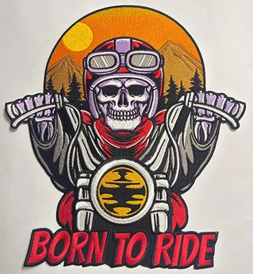 Born to Ride custom embroidered biker patch
