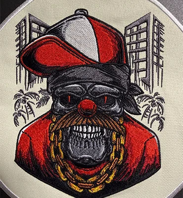 Custom embroidered letter patch design