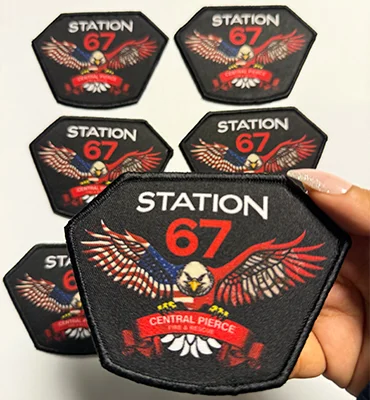 Custom sublimated printed patch design