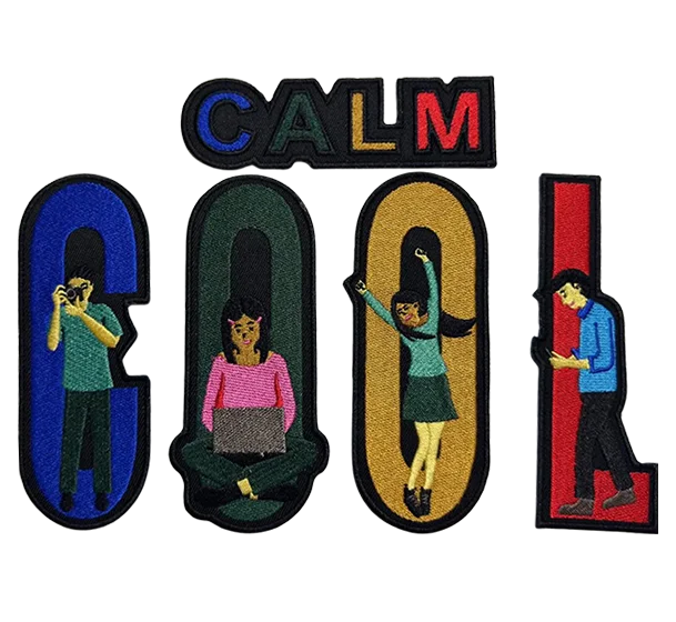 Finished custom embroidery with vibrant colors