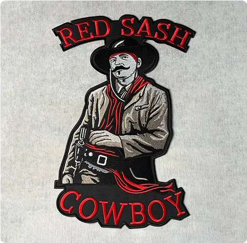 Custom cowboy embroidery patch design