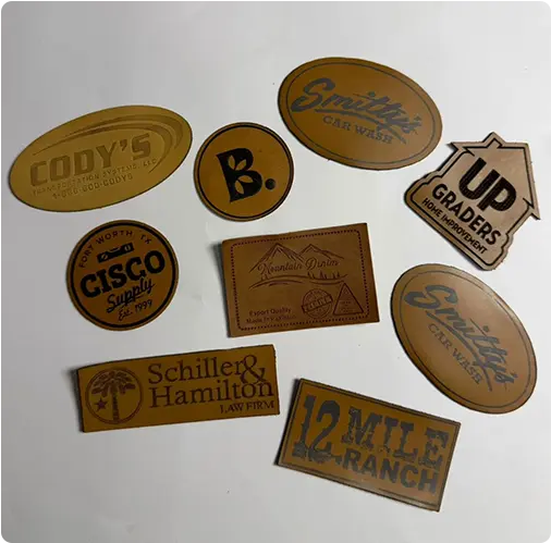 Custom leather patches collection