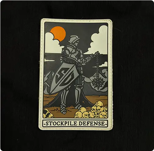 Custom 6 inch PVC patch with raised detailing