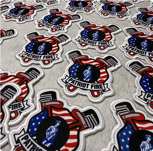 Custom printed patriot patch