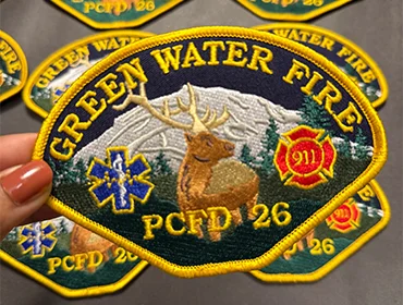 Custom fire department embroidery patch