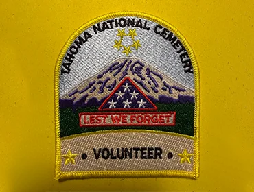 Custom national cemetery embroidery patch
